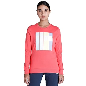 Puma Cotton Women Crew Neck Sweatshirt