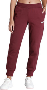 puma ess sweatpants solid women purple track pants