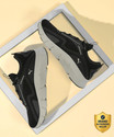 PUMA FlexFocus Lite Better Knit Running Shoes For Men (Black , 6.5)