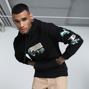 PUMA Men Full Sleeve Graphic Print Hooded