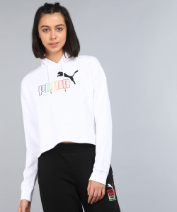 puma full sleeve printed women sweatshirt