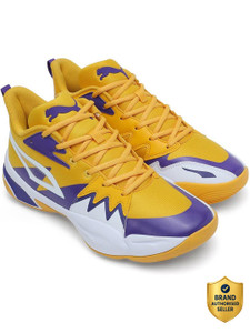 puma genetics basketball shoes for men yellow 75