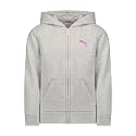 PUMA Girls' Core Logo Zip Up Hoodie