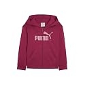 PUMA Girls' Core Logo Zip Up Hoodie