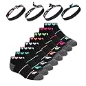 PUMA Girls' Girls' 8 Pack Low Cut Socks + 4 Pack Hair Ties