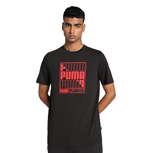 Puma Mens Graphic Print Regular Fit T-Shirt