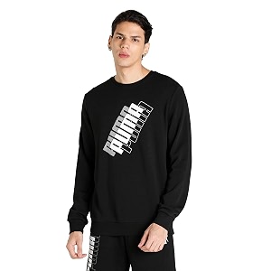 PUMA Mens Polyester Crew Neck Sweatshirt