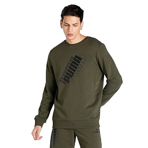 PUMA Mens Polyester Crew Neck Sweatshirt