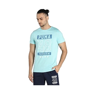 Puma Mens Solid Regular Fit T-Shirt