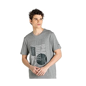 Puma Mens Solid Regular Fit T Shirt