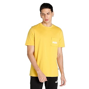 Puma Mens Solid Regular Fit T Shirt