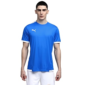 puma men39s teamliga football jersey  lightweight and sweat proof polyester sports crew neck training t-shirt for men  breathable athletic t-shirt for football amp sports