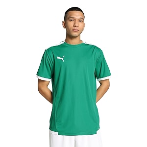 puma men39s teamliga football jersey  lightweight and sweat proof polyester sports crew neck training t-shirt for men  breathable athletic t-shirt for football amp sports