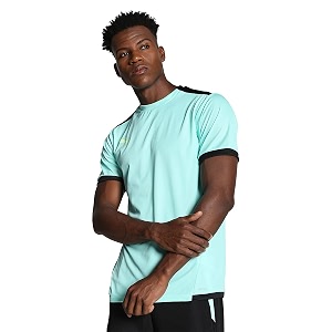 puma men39s teamliga football jersey  lightweight and sweat proof polyester sports crew neck training t-shirt for men  breathable athletic t-shirt for football amp sports