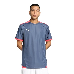 puma men39s teamliga football jersey  lightweight and sweat proof polyester sports crew neck training t-shirt for men  breathable athletic t-shirt for football amp sports