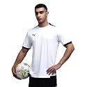 Puma Men's teamLIGA Football Jersey | Lightweight and Sweat Proof Polyester Sports Crew Neck Training T-Shirt for Men | Breathable Athletic T-Shirt for Football &amp; Sports