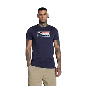Puma Men Cotton Graphic Print Slim Fit