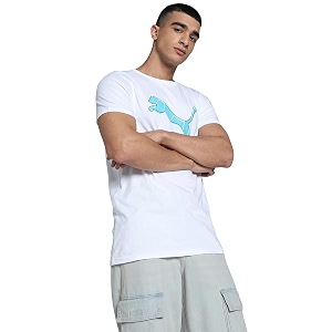 Puma Men Cotton Solid Classic Fit Tees