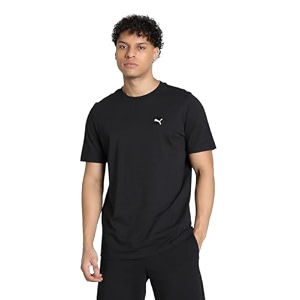 puma men cotton solid regular fit tees