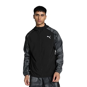 puma men polyester standard length jacket
