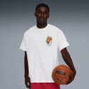 PUMA Men Printed Crew Neck Cotton Blend