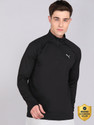 PUMA Men Solid High Neck Polyester Black
