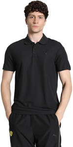 PUMA Men Solid Polo Neck Pure Cotton