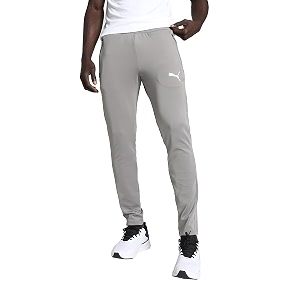 puma solid polyester blend regular fit mens track pants
