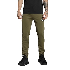 puma solid polyester blend regular fit mens track pants