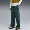 PUMA Men Striped Green Track Pants