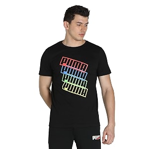 Puma Men Cotton Fitted T-Shirt