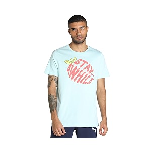 Puma Mens Letter Print Regular Fit T-Shirt