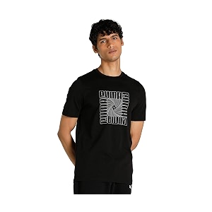 PUMA Mens Letter Print Regular Fit T-Shirt