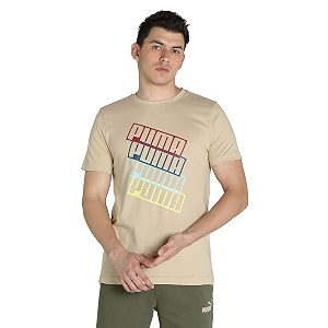 Puma Men Cotton Fitted T-Shirt