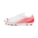 Puma Men's Attacanto Firm, Artificial Ground Soccer Cleat Trainers, Puma White Ultra Red, 7.5 US