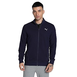 puma solid cotton regular fit mens casual jacket
