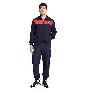 puma mens performance track suit navy-red 2xl 66011406