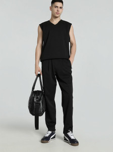 PUMA Printed Men Black Track Pants