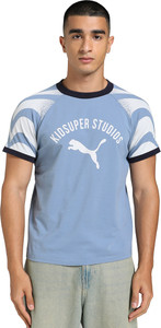 PUMA Printed Men Crew Neck Blue T-Shirt