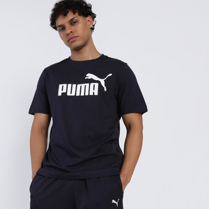 PUMA Printed Men Crew Neck Blue T-Shirt