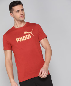 PUMA Printed Men Crew Neck Red T-Shirt