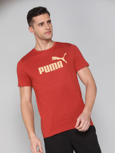 PUMA Printed Men Crew Neck Red T-Shirt