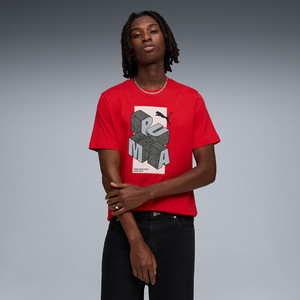 PUMA Printed Men Crew Neck Red T-Shirt
