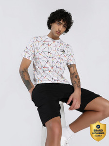 PUMA Printed Men Crew Neck White T-Shirt