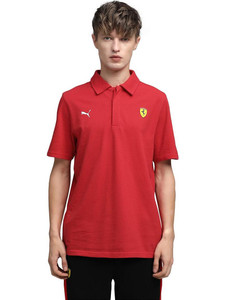 PUMA Printed Men Polo Neck Red T-Shirt
