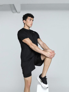 PUMA Printed Men Round Neck Black T-Shirt