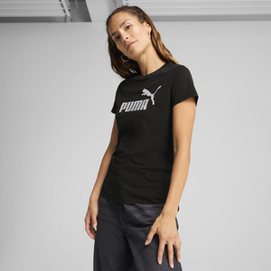 PUMA Printed Women Crew Neck Black T-Shirt