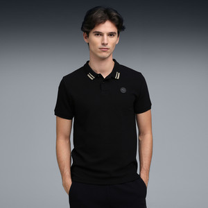 PUMA Self Design Men Polo Neck Black