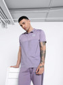 PUMA Self Design Men Polo Neck Purple