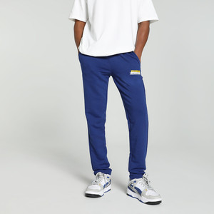 PUMA Solid Men Blue Track Pants